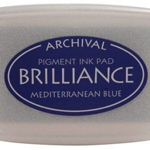 Tsukineko - Brilliance - Pigment Ink - Pad - Mediterranean Blue