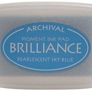 Tsukineko - Brilliance - Pigment Ink - Pad - Pearlescent Sky Blue