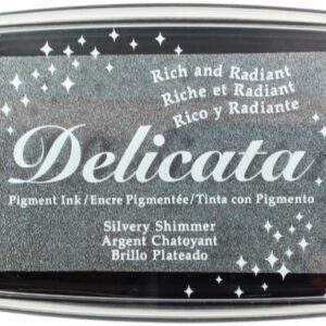 Tsukineko - Delicata - Metallic Pigment Ink Pad - Shimmery Silver