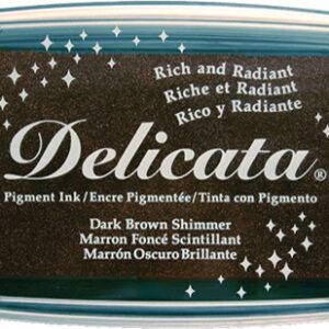 Tsukineko - Delicata - Metallic Pigment Ink Pad - Dark Brown Shimmer