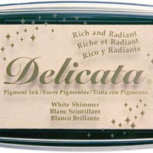Tsukineko - Delicata - Metallic Pigment Ink Pad - White Shimmer