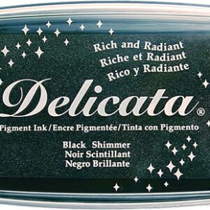 Tsukineko - Delicata - Metallic Pigment Ink Pad - Black Shimmer
