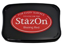 Tsukineko - StazOn - Solvent Ink - Pad - Blazing Red