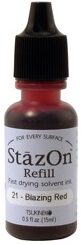 Tsukineko - StazOn - Solvent Ink - Reinker - Blazing Red