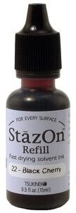 Tsukineko - StazOn - Solvent Ink - Reinker - Black Cherry