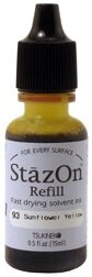 Tsukineko - StazOn - Solvent Ink - Reinker - Sunflower Yellow