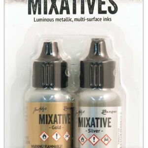Ranger - Tim Holtz - Metallic Mixatives - Silver and Gold