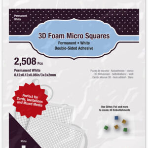 3L - 3D Foam Micro Squares - White (2,508 Pieces)