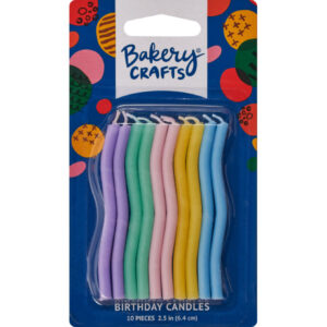 DecoPac - Bakery Crafts - Shaped Candles - Pastel Wave