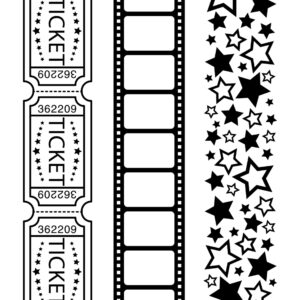 Darice - Embossing Folder - 3 Piece Set - Movie