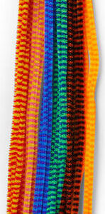 POP! Possibilities - Chenille Stems - Bright Striped - 6mm (25 Pieces)