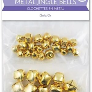 MultiCraft - CraftMedley - Metal Jingle Bells - Gold - 8mm/15mm (35 Pieces)
