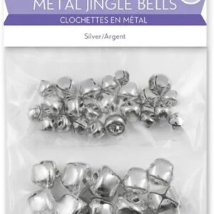 MultiCraft - CraftMedley - Metal Jingle Bells - Silver - 8mm-15mm (38 Pieces)