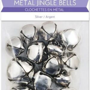 MultiCraft - CraftMedley - Metal Jingle Bells - Silver - 20-30mm (14 Pieces)
