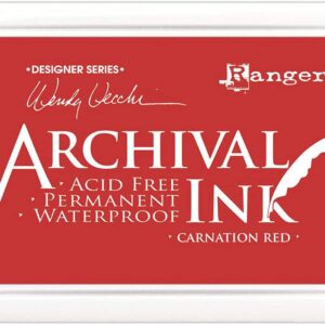 Ranger - Wendy Vecchi - Archival Ink - Pad - Jumbo - Carnation Red