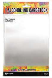 Ranger - Tim Holtz - Alcohol Ink Cardstock - Brushed Silver (10.5"x7")