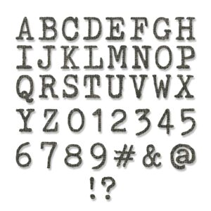 Sizzix - Tim Holtz - Thinlits - Tiny Type Upper (133 Pieces)