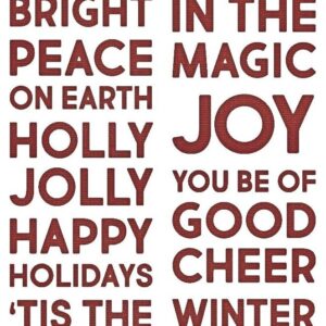 Sizzix - Tim Holtz - Thinlits - Bold Text, Christmas (9 Pieces)