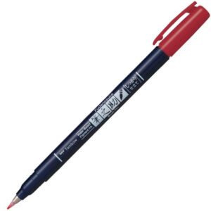 Tombow - Fudenosuke - Hard Tip Brush Pen - Red