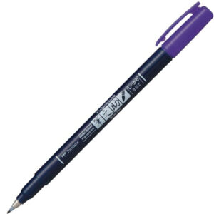 Tombow - Fudenosuke - Hard Tip Brush Pen - Purple