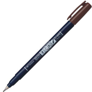 Tombow - Fudenosuke - Hard Tip Brush Pen - Brown