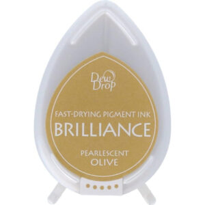 Tsukineko - Brilliance - Pigment Ink - Dew Drop - Pearlescent Olive
