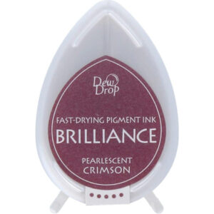 Tsukineko - Brilliance - Pigment Ink - Dew Drop - Pearlescent Crimson