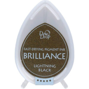 Tsukineko - Brilliance - Pigment Ink - Dew Drop – Lightning Black