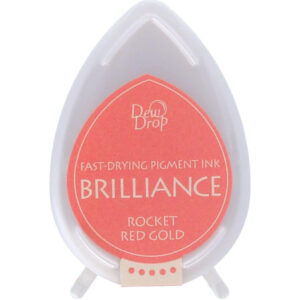Tsukineko - Brilliance - Pigment Ink - Dew Drop – Rocket Red Gold