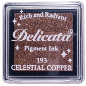 Tsukineko - Delicata - Metallic Pigment Mini Ink Pad - Celestial Copper
