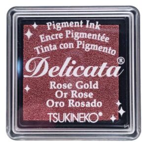 Tsukineko - Delicata - Metallic Pigment Mini Ink Pad - Rose Gold