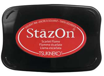 Tsukineko - StazOn - Solvent Ink - Pad - Scarlet Flame