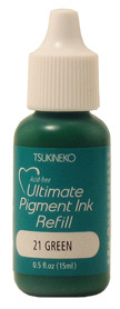 Tsukineko - VersaColor - Ultimate Pigment Ink - Reinker - Green