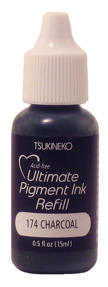 Tsukineko - VersaColor - Ultimate Pigment Ink - Reinker - Charcoal