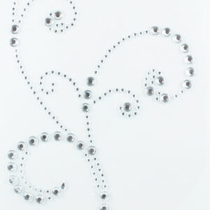 Want2Scrap - Bling - Frilly Flourish Swirl - Silver Rhinestone