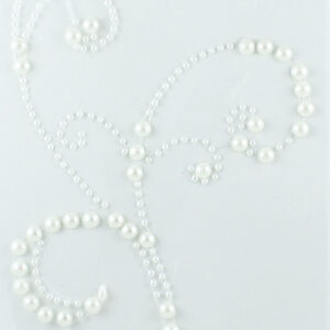 Want2Scrap - Bling - Frilly Flourish Swirl - White Pearl