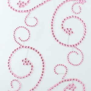 Want2Scrap - Bling - Swirls - Pink Rhinestones