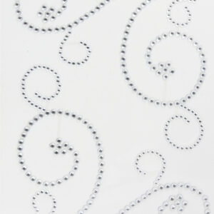 Want2Scrap - Bling - Swirls - Silver Rhinestones