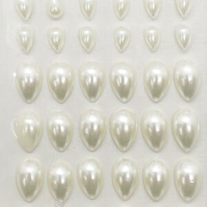 Want2Scrap - Bling - Teardrops - White Pearls (72 Pieces)