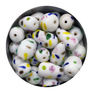 Gary Burlin - Decorative Beads - White Speckles