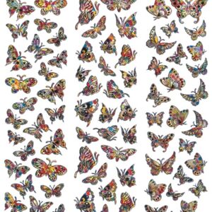 Gary Burlin - Gold Line Stickers - Butterflies