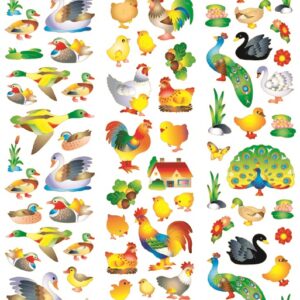 Gary Burlin - Gold Line Stickers - Feathered Friends