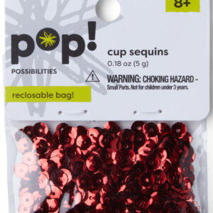 POP! Possibilities - Cup Sequins - Red - 5mm