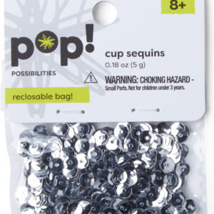 POP! Possibilities - Cup Sequins - Silver - 5mm