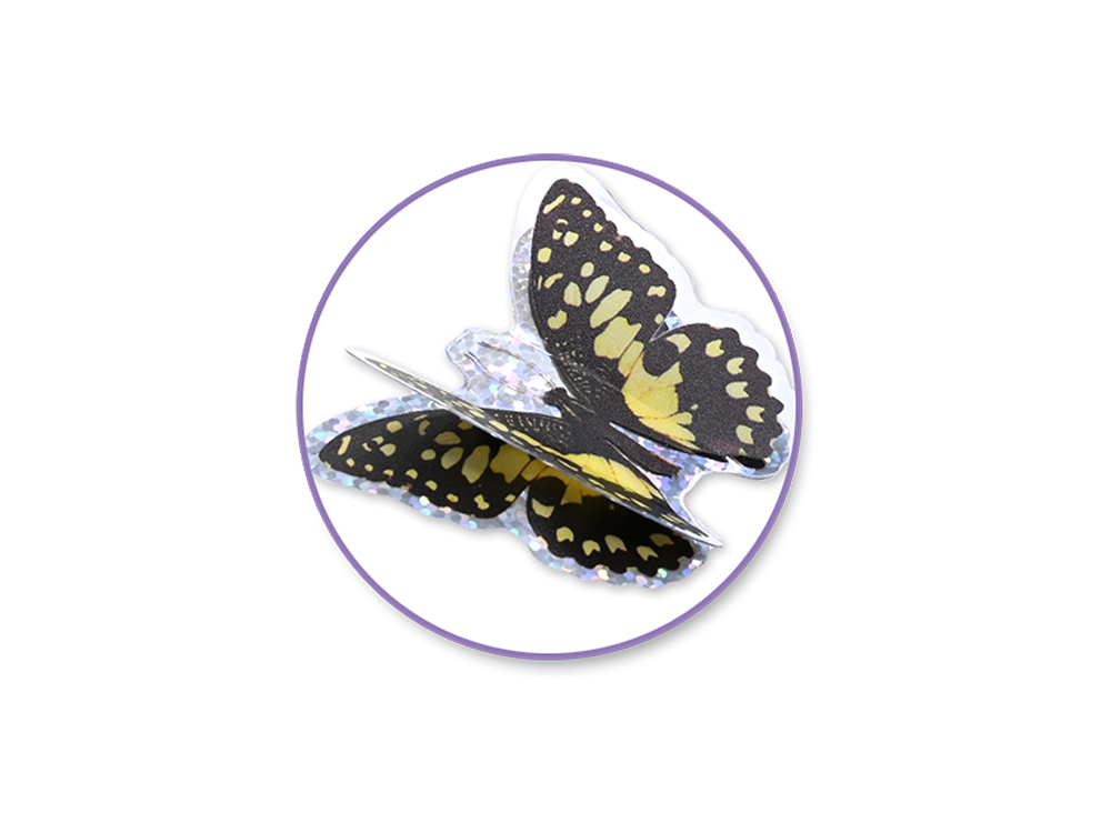 MultiCraft - Forever in Time - Pop-Up Foil Butterflies - Tropical - Image 2
