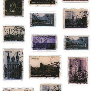 Gary Burlin - Crystal 3D Stickers - Travel Stamps (4 Pack Assorted Set)