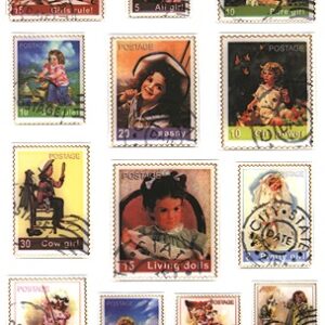 Gary Burlin - Crystal 3D Stickers - Children Stamps (4 Pack Assorted Set)