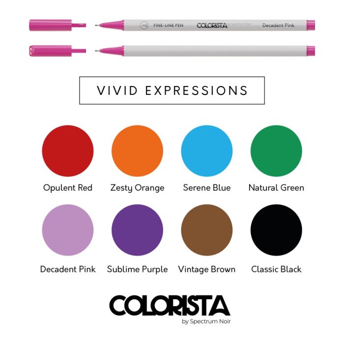Crafter's Companion - Spectrum Noir - Colorista - Fine-Line Pens - Vivid Expressions - Image 2