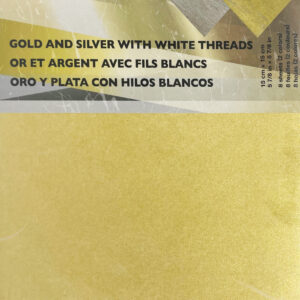 AITOH - Origami - Gold & Silver w/White Threads (5.87" x 5.87")