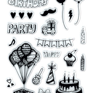 MultiCraft - Forever in Time - Clear Stamps - Happy Birthday